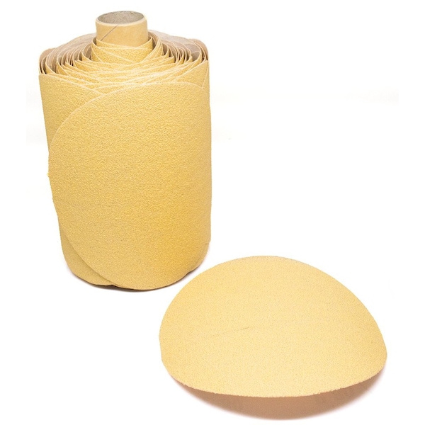 Continental Abrasives 5" 100 Grit C-Weight Gold Stearate Coated PSA Link Roll 100 Discs on a Roll SD-50RGN100 - main